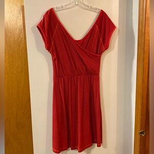 Prana faith dress. size L. Red striped.